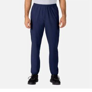 NEW Soybu Men's L Woven Jogger Pants, Blue 4 Way Stretch Water Resistant